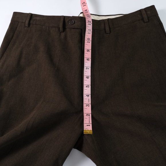 Cuseri Sport Brown Flat Front Dress Pants Men's 36L (36x27) - Picture 9 of 11